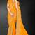 Mustard sequin embroidered art silk saree with blouse piece