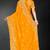 Mustard sequin embroidered art silk saree with blouse piece