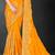 Mustard sequin embroidered art silk saree with blouse piece