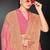 Pink sequin embroidered art silk saree with blouse piece