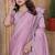 Pink sequin zari resham embroidered saree with matching blouse piece