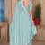 Sky blue sequin zari resham embroidered saree with matching blouse piece