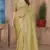 Mustard sequin zari resham embroidered saree with matching blouse piece
