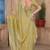 Mustard sequin zari resham embroidered saree with matching blouse piece