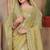 Mustard sequin zari resham embroidered saree with matching blouse piece