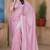 Pink sequin zari resham embroidered saree with matching blouse piece