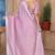 Pink sequin zari resham embroidered saree with matching blouse piece