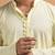 Yellow plain cotton  kurta