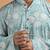 Blue floral printed cotton  kurta