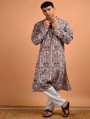 Multicolor floral printed cotton  kurta 1
