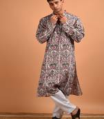 Multicolor floral printed cotton  kurta