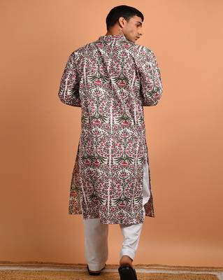 Multicolor floral printed cotton  kurta 4