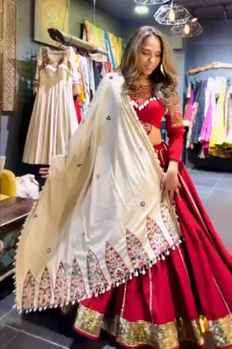 Red readymade Chaniya Choli for Navratri