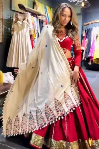 Red readymade Chaniya Choli for Navratri