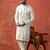 White embroidered kurta pyjama set     elegant indian outfit for ceremonies