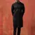 Black embroidered kurta pant set     formal indian outfit for weddings