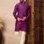 Purple embroidered kurta pant set     premium indian traditional outfit