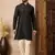 Black embroidered kurta pant set     classic indian wedding & festive wear
