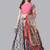 grey digital floral print satin silk lehenga choli with dupatta