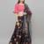 violet digital floral print satin silk lehenga choli with dupatta