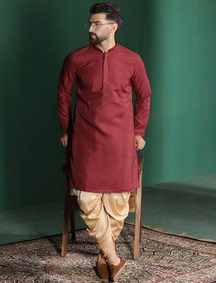 Red embroidered kurta patiala set     traditional indian outfit for weddings 1