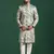multicolor sherwani pyjama set with paisley sherwani