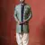Blue paisley design open sherwani kurta pyjama set     unique indian ethnic wear
