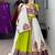 Parrot Green Cotton Gamthi Work Navratri Wear Lehenga Choli