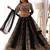 Stylish Black Georgette Sequins Embroidered Wedding Wear Lehenga Choli