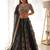 Stylish Black Georgette Sequins Embroidered Wedding Wear Lehenga Choli