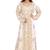 Ethnic Luxe White Moroccan Stitched Kaftan with Gold Embroidered Design Work 