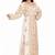 Ethnic Luxe White Moroccan Stitched Kaftan with Gold Embroidered Design Work 
