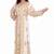 Ethnic Luxe White Moroccan Stitched Kaftan with Gold Embroidered Design Work 