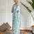 Women's firozi rayon embroidered straight kurta with rayon pant and silk printed dupatta sets