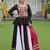 White Rayon Gamthi Work Navratri Wear Peplum Top With Lehenga