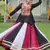 White Rayon Gamthi Work Navratri Wear Peplum Top With Lehenga