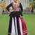 White Rayon Gamthi Work Navratri Wear Peplum Top With Lehenga