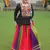 Red Rayon Kutchi Work Navratri Wear Pelpum Top With Lehenga