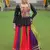 Red Rayon Kutchi Work Navratri Wear Pelpum Top With Lehenga