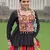 Red Rayon Kutchi Work Navratri Wear Pelpum Top With Lehenga