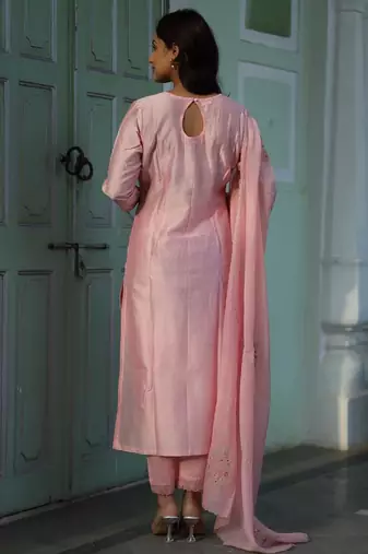 Blush pink half lily suit set