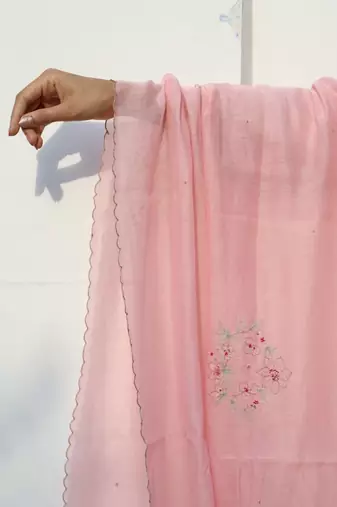 Blush pink half lily suit set