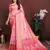 Pink weaving zari work organza silk party wear saree with blouse