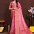 Pink meenakari weaving work organza festival wear saree with blouse piece