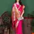 Pink zari weaving paithani silk blend festival saree with blouse