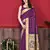 Wine zari weaving paithani silk blend festival saree with blouse