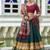 green Tussar Silk Patola Print Lehenga Choli with Foil Work Detailing