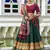 green Tussar Silk Patola Print Lehenga Choli with Foil Work Detailing