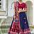 navy blue Tussar Silk Patola Print Lehenga Choli with Foil Work Detailing