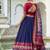 navy blue Tussar Silk Patola Print Lehenga Choli with Foil Work Detailing